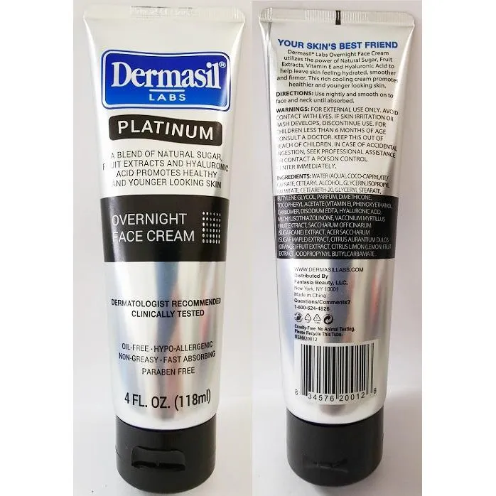 Authentic Dermasil Platinum Overnight Face Cream 118 mL Lazada PH