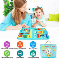 Montessori Sensory Board Busy Book Travel ของเล่นก่อนวัยเรียนการเรียนรู้กิจกรรมการศึกษาสำหรับเด็กวัยหัดเดินเด็ก Basic Life Skills Toys