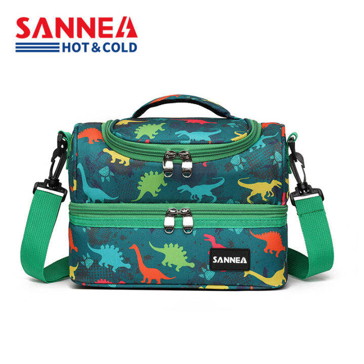 SANNE new children's cartoon thermal bag Amazon students with lunch box