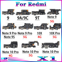 1 Pce USB Charger พอร์ตแจ็ค Dock Connector Flex Cable สำหรับ Redmi หมายเหตุ 9 9A 9C 9Pro 10 10X 10Pro 10XPro โมดูลบอร์ดชาร์จ-harjea4397887