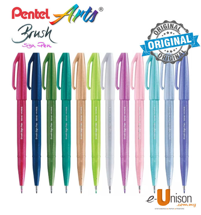 PENTEL TOUCH Brush Sign Pen SES15C Fine Tip Calligraphy Pen