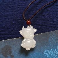 Natural White Marble sheepskin white jade 12 zodiac jade pendant for men and women childrens zodiac cow pig necklace jade pendant 5IEP 5IEP