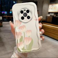 เคสสำหรับ Huawei MATE 40 MATE 40 PRO ลายคลื่นดอกทิวลิปไอศครีมสาวน่ารักเคสเคสโทรศัพท์นิ่ม