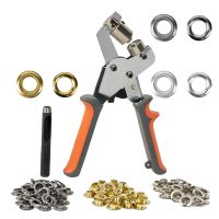 Grommet Tool Kit with 10mm Eyelets Manual Machine Press Handheld Plier Metal Grommet for Leather Belt Clothes Craft Flag