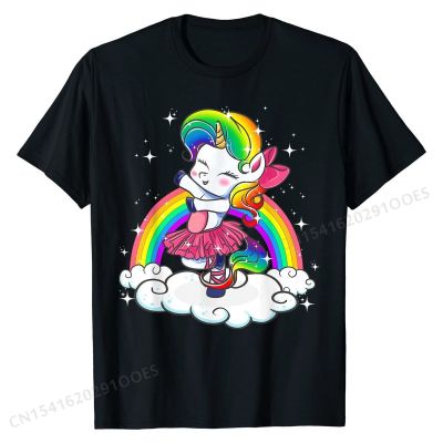 Ballet Unicorn Ballerina Cute Dance Girl Womens Gift T-Shirt Cotton Tops &amp; Tees Printed New Arrival Casual Top T-shirts