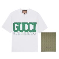 เสื้อยืดคอกลม แขนสั้น พิมพ์ลายโลโก้ GUC BLCG แฟชั่นสําหรับผู้ชาย และผู้หญิง