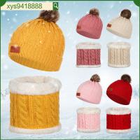 ผ้าพันคอถักสำหรับเด็กเล็ก Pom Bobble ขนสัตว์แฟชั่น MKZ6053888หมวกคลุมศีรษะเด็กทารกหมวกถักเซ็ตหมวกผ้าพันคอ