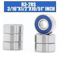 FUSHI R3-2RS Bearings Blue Sealed 3/16 quot;x1/2 quot;x10/51 quot; Inch ABEC-3 R3RS Shaft Ball Bearing For Hobby RC Car Truck Pick of 6 Pcs