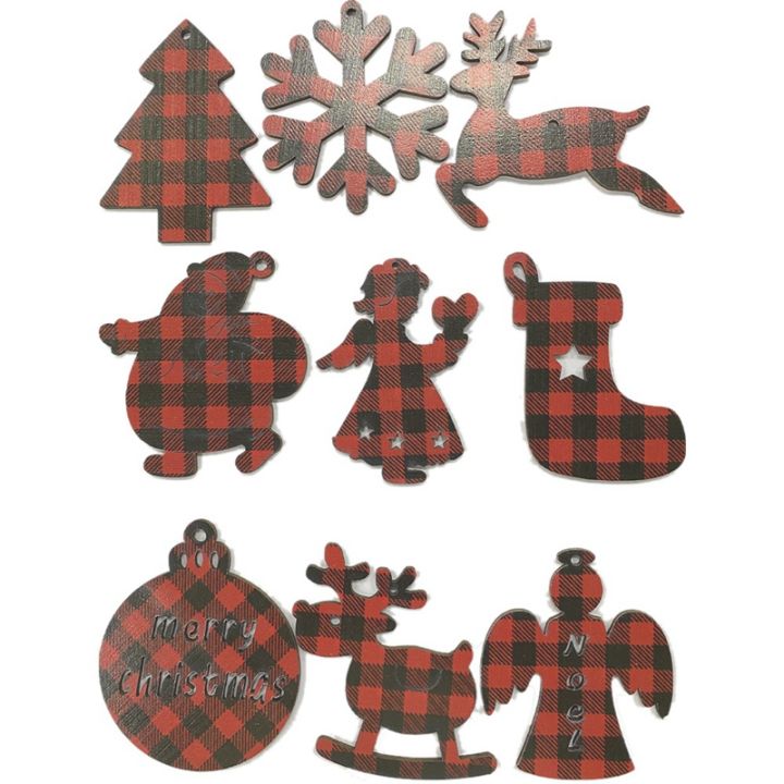 10pcs-christmas-tree-hanging-decorations-wooden-pendants-ornaments-single-side-red-lattice-snowflake-xmas-gift