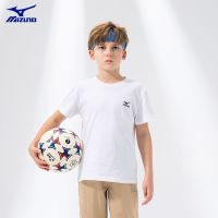 Mizuno เสื้อยืดแขนสั้นสำหรับเด็ก,เสื้อยืดกีฬาแขนสั้นสำหรับผ้าฝ้ายคอกลมกีฬาฤดูร้อน T2257เสื้อระบายอากาศเด็กผู้ชาย