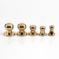 202110pcs Sam Brown Browne Buttons Screwback Round Head Ball Post Studs Nail Rivets Leather Craft Hardware Accessories