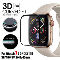 Screen Protector For Apple Watch 7 41mm 45mm SE 6 5 4 40mm 44mm Soft Glass Tempered For Series 3 2 1 38mm 42mm Not Glass