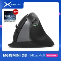 Delux M618Mini Ergonomic Vertical Mouse Wireless 2.4GHz Gaming Mouse gamer adjustable 1600 DPI Vertical Mice PC gamer