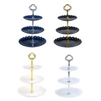 ◄ Hot 3 Tier Cake Stand Afternoon Tea Wedding Plates Party Tableware Bakeware Plastic Tray Display Rack Cake Decorating Tools