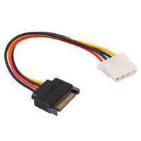 8นิ้ว SATA 15-Pin ชายกับ Molex 4-Pin หญิงสายไฟสำหรับ PCe Riser