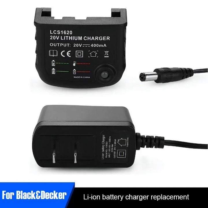 LCS1620 Li-ion Battery Charger For Black&Decker 10.8V 14.4V 20V Model  LBXR20 LB20 LBX20
