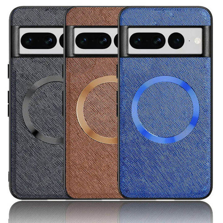 MagSafe PU leather case for Pixel 7A pixel 7 Pro 6 6A 5 luxury
