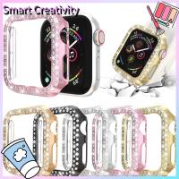 EYJNWV Shockproof Bling Rhinestone รอบเพชรคริสตัลอุปกรณ์ป้องกันฝาครอบนาฬิกากันชนเคสป้องกัน