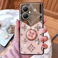 เคสโทรศัพท์สินค้าพร้อมในสต็อกสำหรับ VIVO Y27 Y78 X90 Pro 5G 4G 2023เคสใส่โทรศัพท์อะคริลิคเพชรสุดหรูฝามีที่ถือวงแหวนเปลือกป้องกันป้องกันตก VIVOY27 VIVOY78