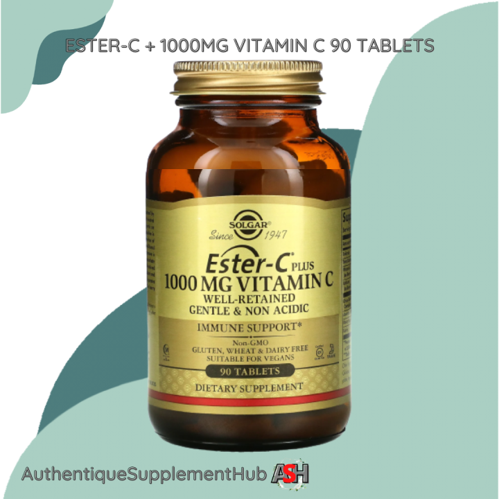 Solgar, EsterC Plus, Vitamin C, 1,000 mg, 90 Tablets Gentle and Non