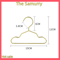 Samurry ✨Hot Sale✨ Car ที่แขวนเสื้อผ้าโลหะสำหรับสัตว์เลี้ยงทำจากลวดโลหะขนาดเล็กแข็งแรงสำหรับสุนัขแมวสีทองเสื้อแขวนเสื้อผ้าพร้อมร่อง