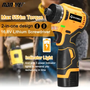 Cordless Electric Drill Driver 21v Max Torque 200n.m 1/2 Inch Metal Keyless  Chuck 0-1550rmp Variable Speed Impact Hammer Drill - Electric Drill -  AliExpress