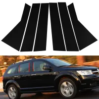 【YF】 6Pcs Car Window Pillar Posts Door Trim Decal Cover Dodge 2009-2020 Exterior Accessories