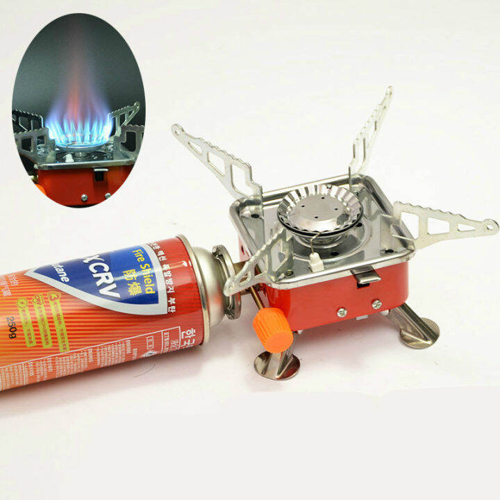 Sentexin Outdoor Camping Gas Stove Burner Portable Mini Gas Burner Folding  Card Furnace Wild Burner Head Cookware | Lazada Singapore