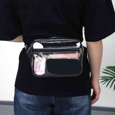 Transparent PVC Fanny Pack Bum Bag Stadium Approved Commute Bag Adjustable Strap Waterproof Fashion Portable for Travel Concerts 【MAY】