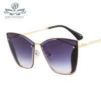 2022 New Fashion Cat Eye Sunglasses Women Men Luxury Brand Designer Butterfly Style High-Quality Alloy Frame Sun Glasses UV400