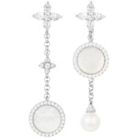 ✥❒♨  925aHouse fritillaria asymmetricfemale temperament set auger pearl earring tassels eardrop long star model