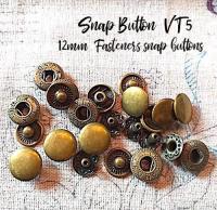 30set กระดุม สแนป กระดุมแป๊ก VT5 สีเหลืองดำ หน้า 12 มิล จำนวน 30 ชุด  12mm Brass SNAP Spring button Fasteners