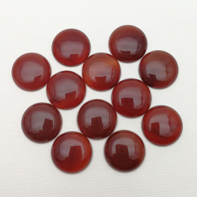 Fashion red agates natural stone charm 25mm round cabochon beads for jewelry Good quality Ring accessories wholesale 12Pcslot