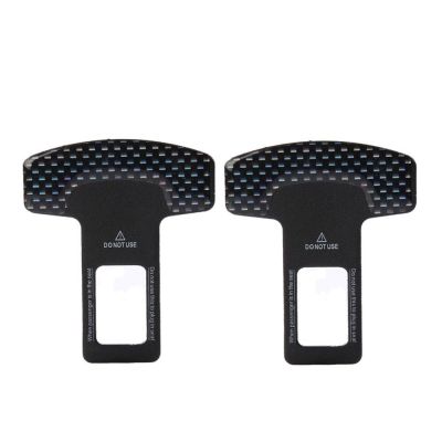 2Pcs Safety Belt Buckle Clip Extender Real Carbon Fiber Car Seat Alarm Canceler Stopper Seat Belt Accessories Adhesives Tape
