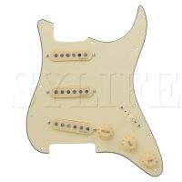 PVC Pickguard SSS 3ชั้นพร้อมสวิตช์5ทาง ALNICO V รถกะบะคอยล์เดี่ยว3แบบ