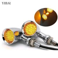 10mm Mini Motorcycle LED Turn Signal Lights Amber Flashing Light Blinker Turn Signal lamp 12V Moto Indicator Lamp Accessories