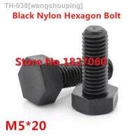 ♤❇ 100 Pieces M5x20 Black Nylon Hexagon Socket Bolt Plastic Hex Head Set Screw