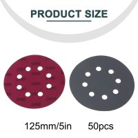 50pcs 5\\ Sanding Discs 8 Hole Hook Loop Sandpaper Sanding Paper 80 120 180 240 400 600 800 1000 1500 2000 Grit Abrasive Tool Cleaning Tools