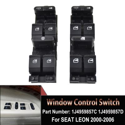 ✟ 1J4959857A 1J4959857C Window Panel Master Control Switch For VW Golf MK4 Jetta Bora Passat B5 Seat Leon Toledo Superb 2000-2004