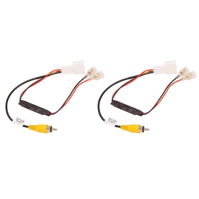 2X 4 Pin Car Reverse Camera Retention Wiring Harness Cable Plug Adapter Connector Fit for Toyota