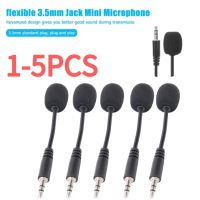 1-5PCS Flexible Mini 3.5mm Jack Plug Wired Audio Capacitance Microphone Mic for Mobile Phone PC Laptop Notebook