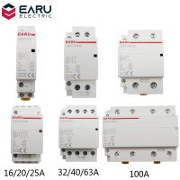 ₪ 2P/4P 16-100A AC 220V DC 12V/24V 50/60Hz Din Rail Household AC Modular Contactor Switch Controller DIY Smart Home Hotel