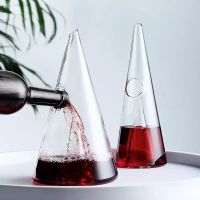 750/350ml Unique Borosilicate Glass Red Wine Decanter Wine Carafe Fast Waterfall Pyramid Seperator Whiskey Decanter Pouring Tool