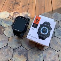 Spigen Rugged Armor PRO สำหรับ Apple Watch Series 7 /Se/ 6 / 5 / 4 (45มม./44มม. 41มม./40มม.) เคสป้องกันพร้อมสายรัดข้อมือ