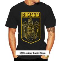 Camiseta De La Bandera De La Herencia Rumana เสื้อยืดผ้าฝ้ายฤดูร้อนท็อปส์ซูคอรอบใหม่ขายส่งตลกเสื้อยืดผู้ชายแบรนด์ Xs-3xl สไตล์ป๊อปยูนิเซ็กส์