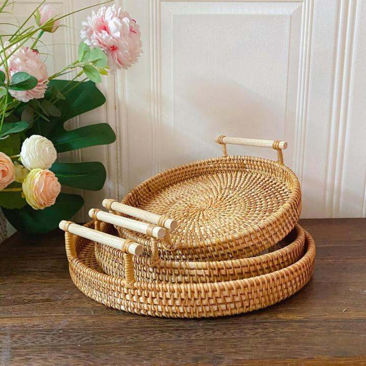 wicker-fruit-tray-round-rattan-storage-basket-tray-with-wooden-handle-bread-fruit-cake-food-plate-serving-tray-for-home-furniture-protectors-replaceme