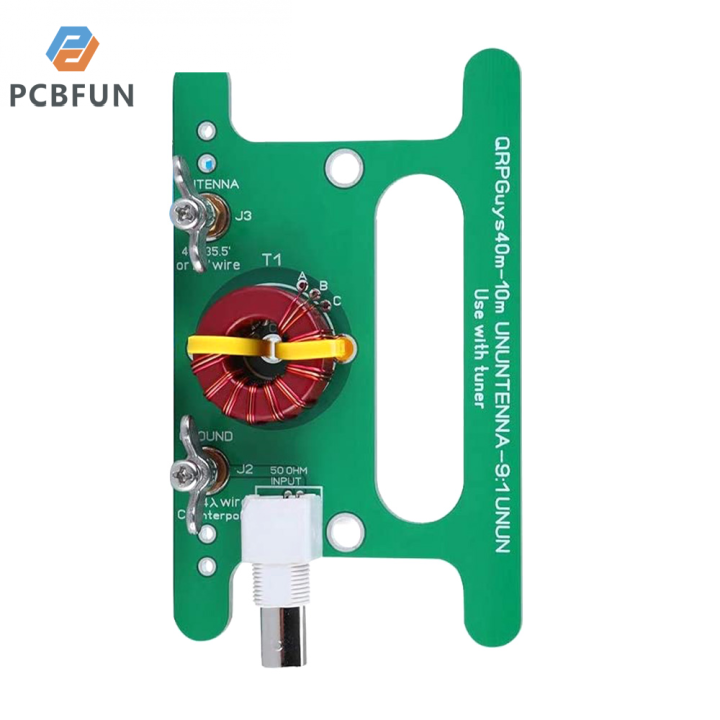 pcbfun-บอร์ดอินเตอร์เฟซแบบไม่สมดุลแบบพกพา10w-balun-9-1พร้อมอินเตอร์เฟซ-bnc-สำหรับการเชื่อมต่อเสาอากาศที่สมดุล