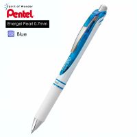 Pentel ปากกาหมึกเจล เพนเทล Energel Pearl ด้ามมุก แบบกด 0.7mm - หมึกสีน้ำเงิน