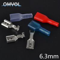 100pcs 6.3mm Crimp Terminal 50 Female Spade Connector with 50 Case Electrical Circuitry Parts Electrical Circuitry Parts