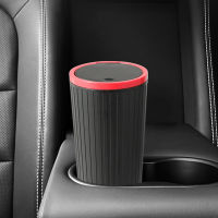 Car Trash Can Cup Holder Press Type Large Capacity Leakproof Waste Container Multifunction Auto Interior Rubbish Organizer